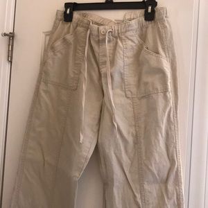 Tan linen pants